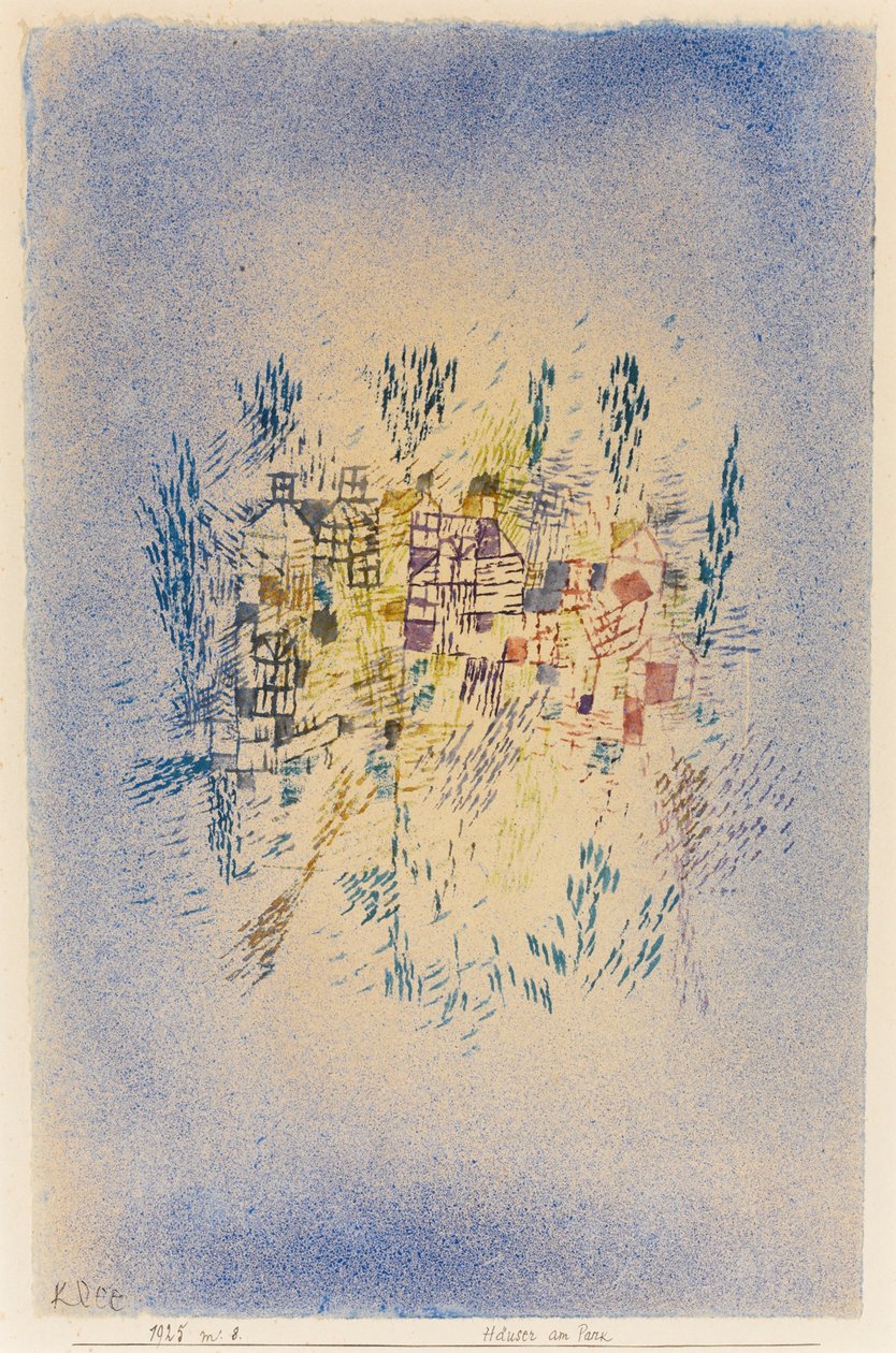 Taloja puiston vieressä. tekijältä Paul Klee
