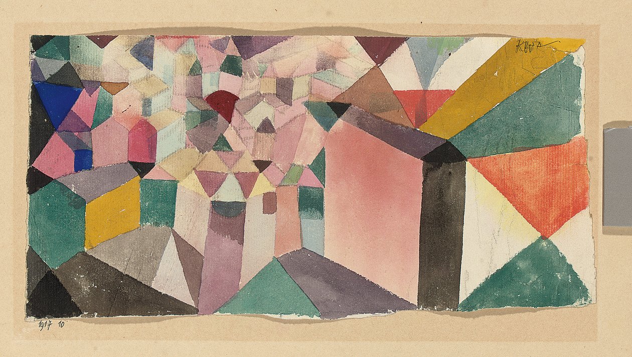 Katsaus kaupunkiin; näkemys kaupungista tekijältä Paul Klee