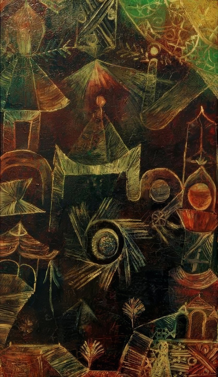 Kosmische-arkkitehtuuri tekijältä Paul Klee