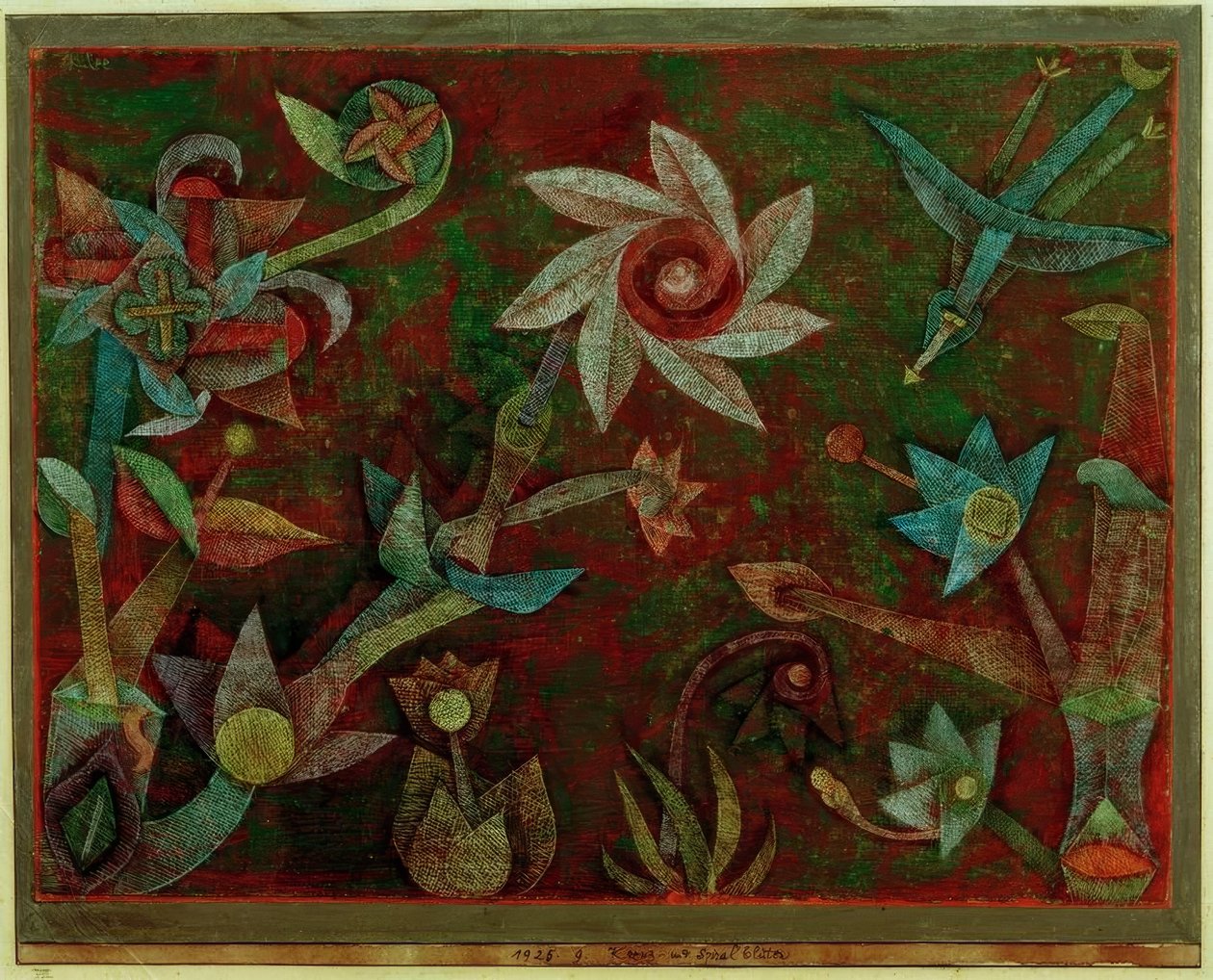 Kreuz– und Spiralblüten tekijältä Paul Klee
