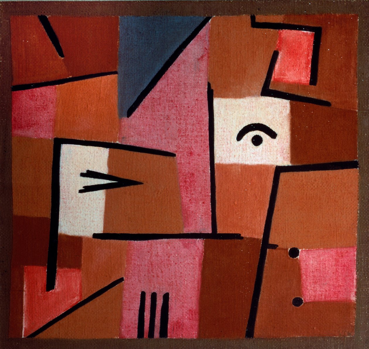 Katso punaiseen (pastelonpuuvilla ja säkkikangas tekijältä Paul Klee