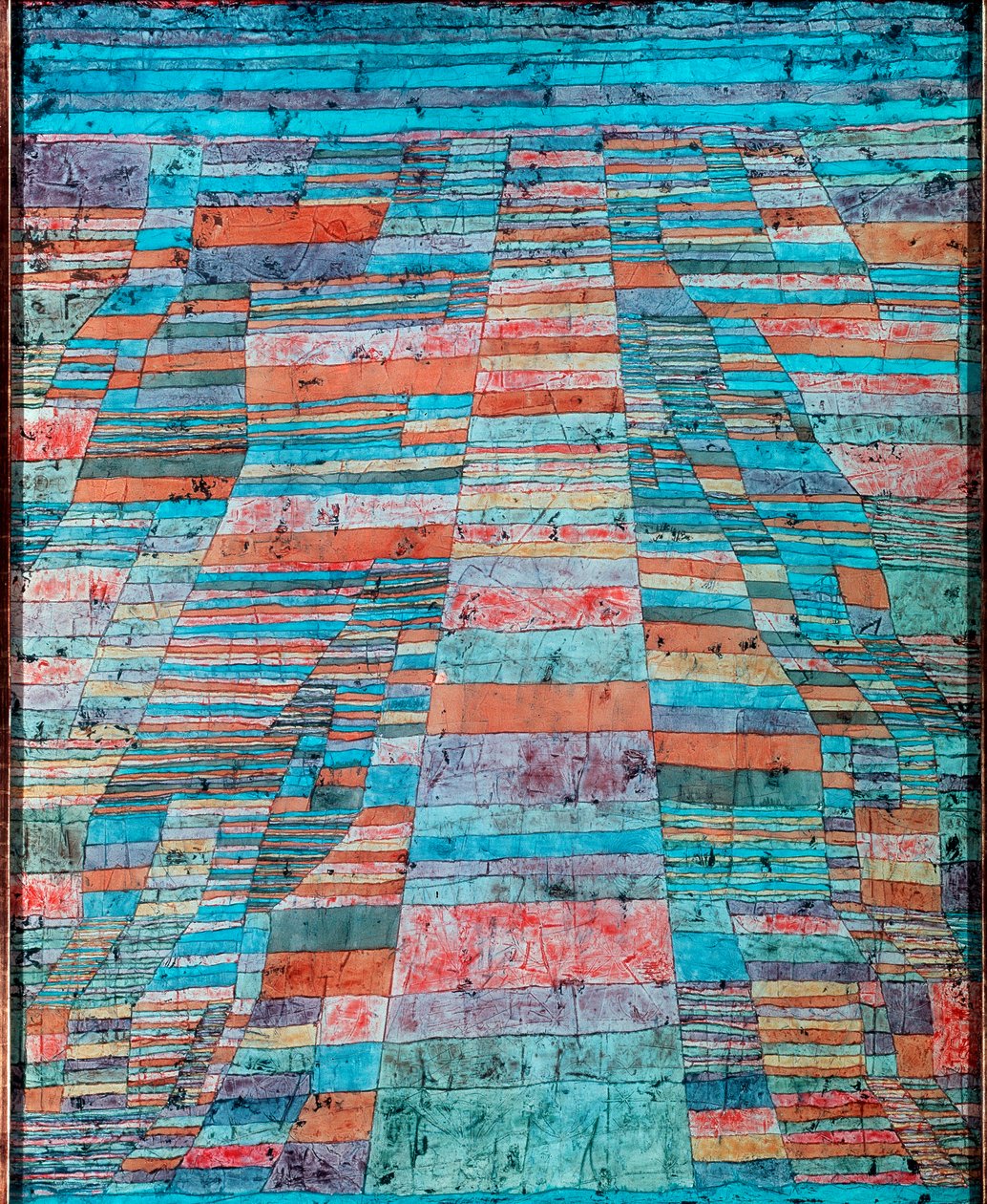 Päätie ja sivutiet Paul Kleen maalaus (1879-1940) 1929 Su. 83x67 cm Köln, Ludwig-museo tekijältä Paul Klee