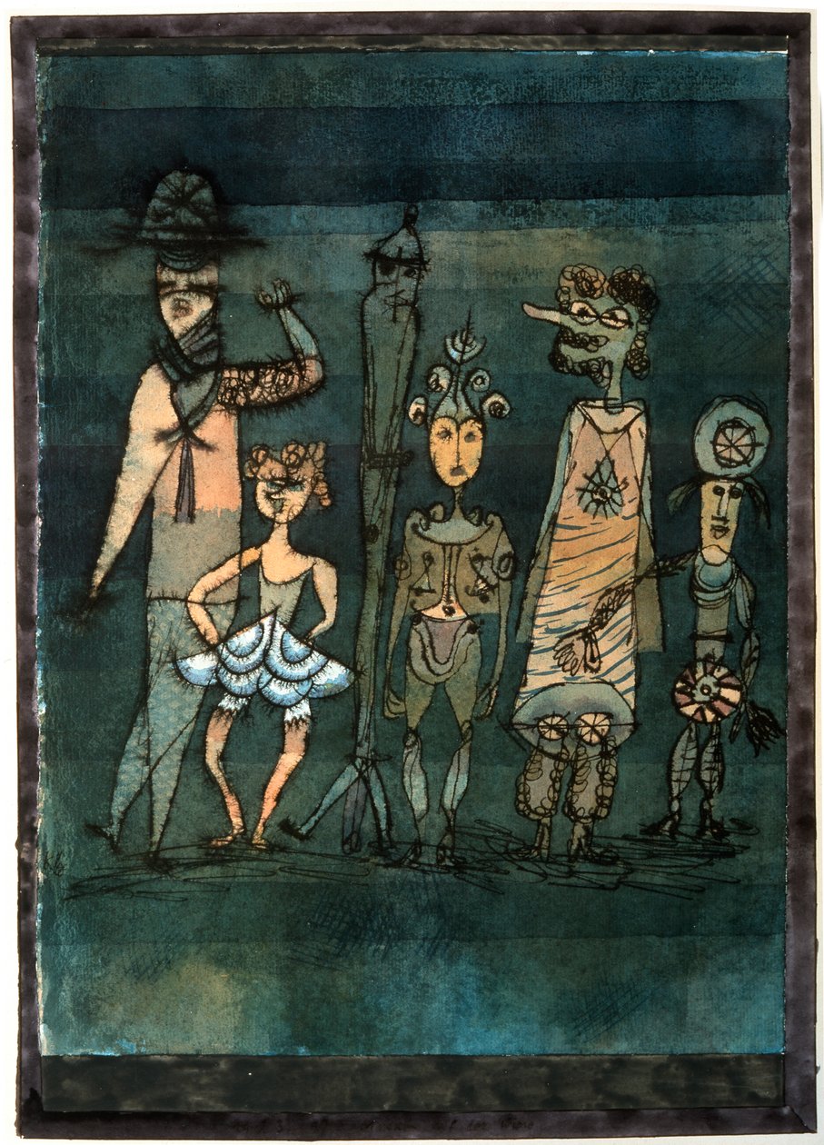 Naamiot, 1923. tekijältä Paul Klee