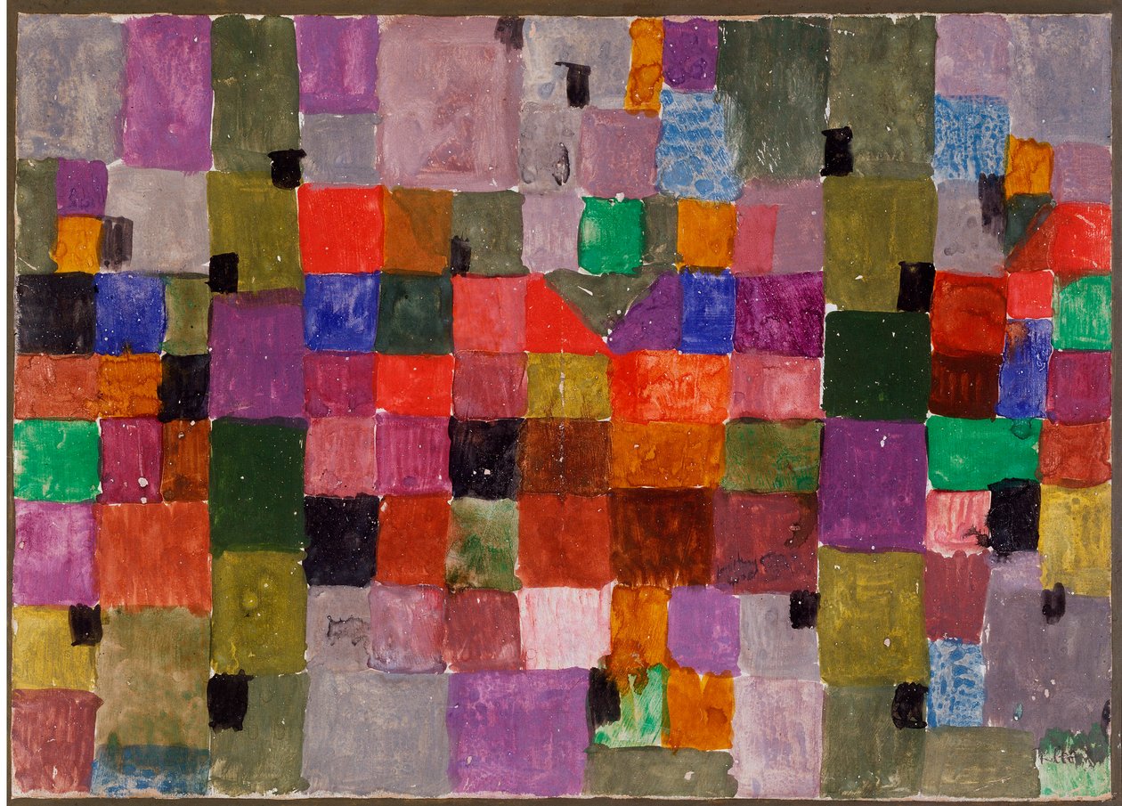 Noerdlicher ort (Place du Nord) Mixed media kartongille kirjoittanut Paul Klee (1879-1940) Dim. 28,5x37,1 cm Milano, yksityinen kokoelma tekijältä Paul Klee
