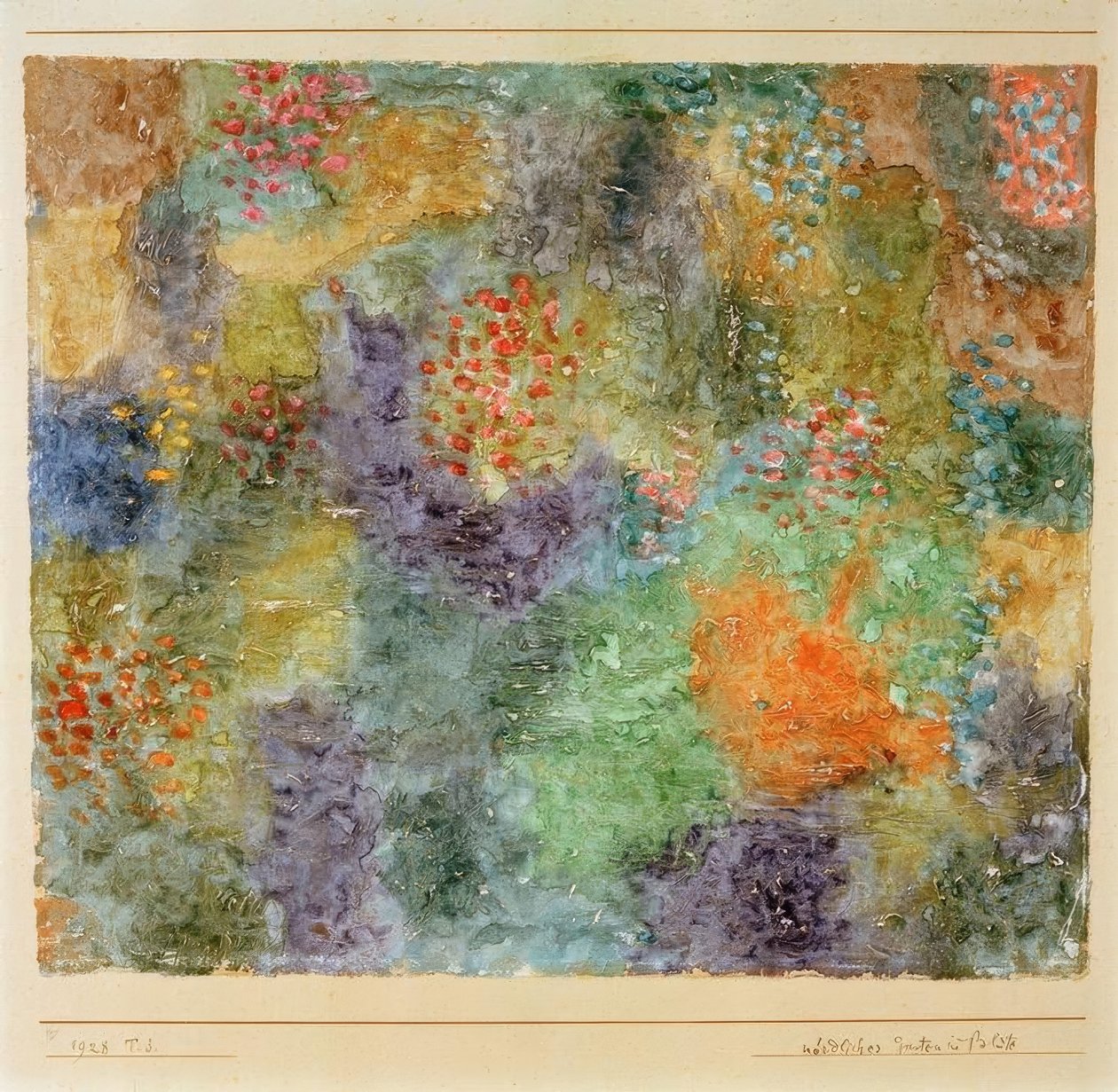 Nördlicher Garten in Blüte tekijältä Paul Klee
