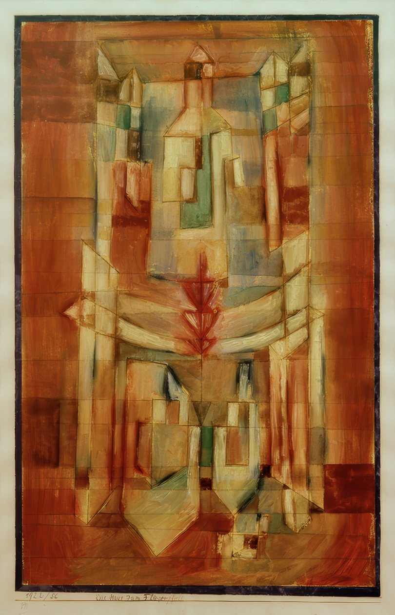 P.Klee, Das Haus zum Fliegerpfeil / Gemälde, 1922 tekijältä Paul Klee