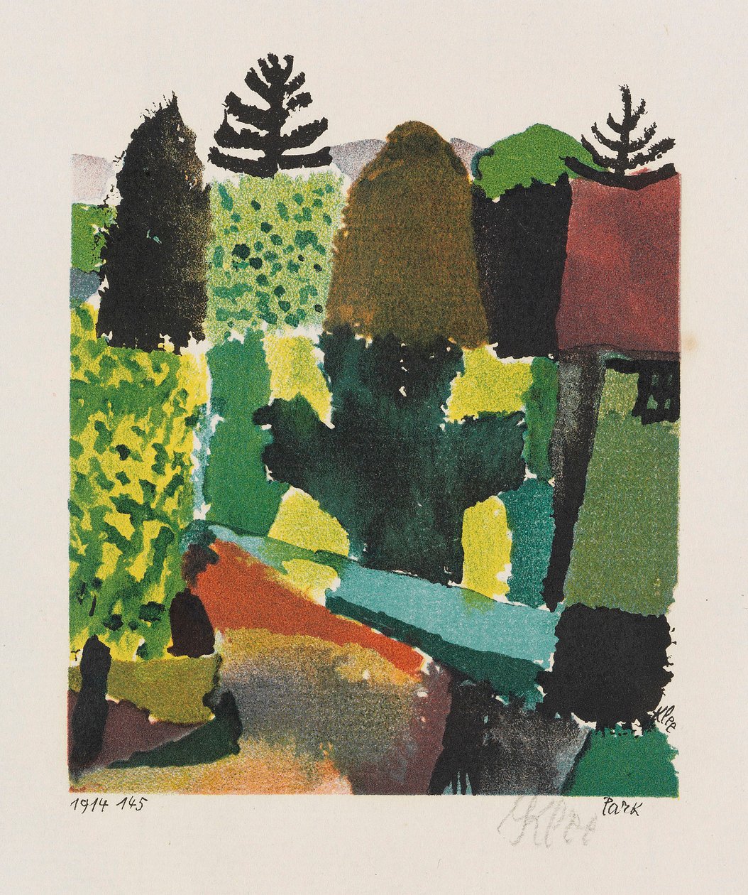 Puisto, 1914. tekijältä Paul Klee