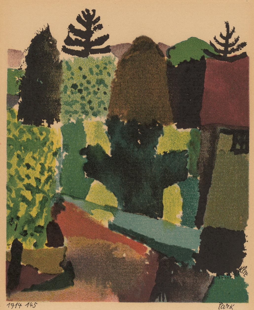 Puisto, 1920. tekijältä Paul Klee