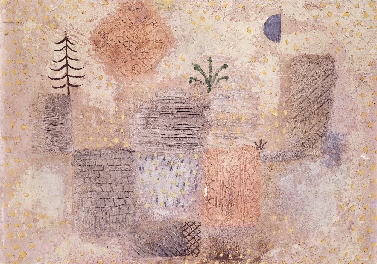 Park viileän Crescentin kanssa; Park mit dem kuhlen Halbmond tekijältä Paul Klee