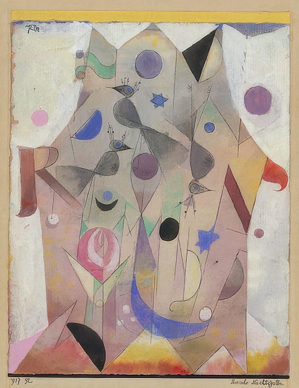 Persialaiset yölaulajat. 1917 tekijältä Paul Klee