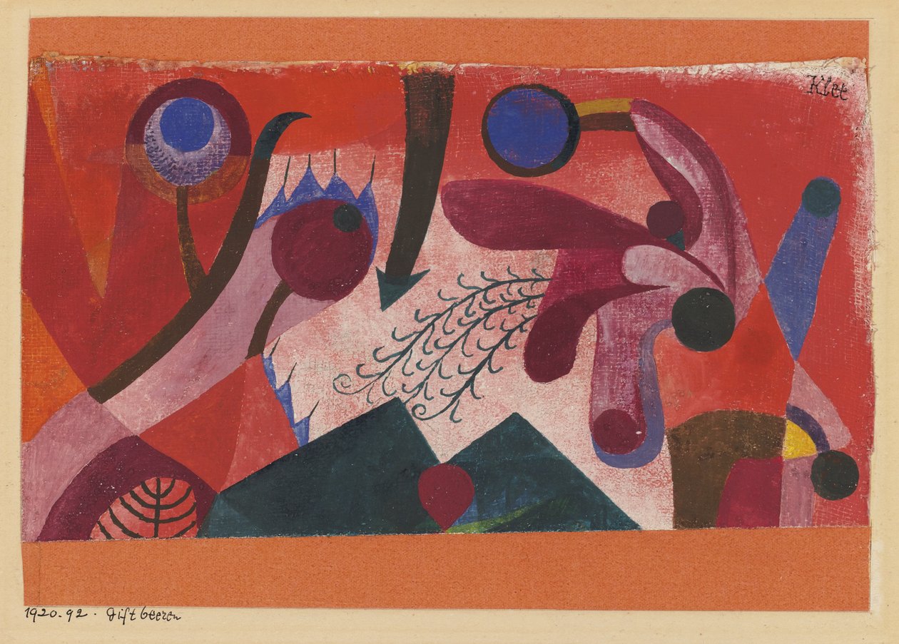 Myrkylliset marjat, 1920 tekijältä Paul Klee