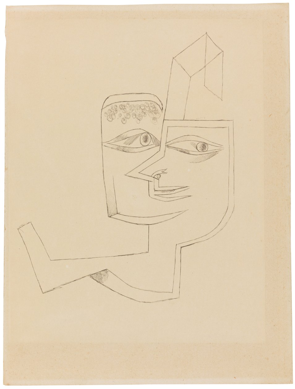 Siistin naisen muotokuva, 1919. tekijältä Paul Klee
