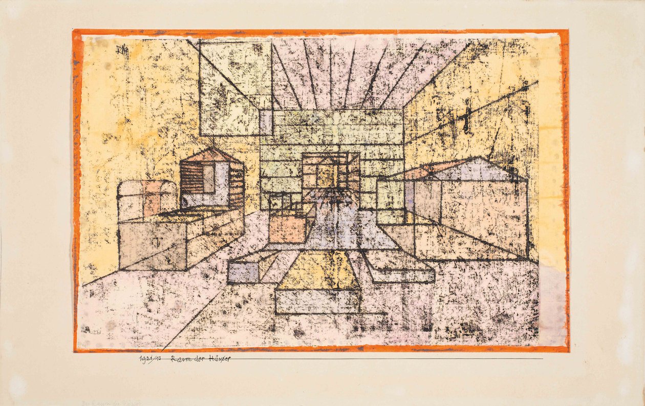 Talojen huone, 1921. tekijältä Paul Klee