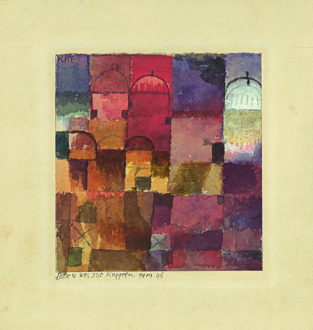 Punaiset ja valkoiset kupolit, 1914 tekijältä Paul Klee