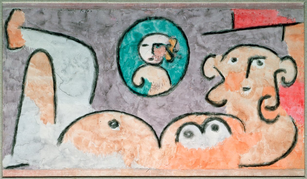 Heijastuksia jälkeläisistä - Vesiväri tekijältä Paul Klee