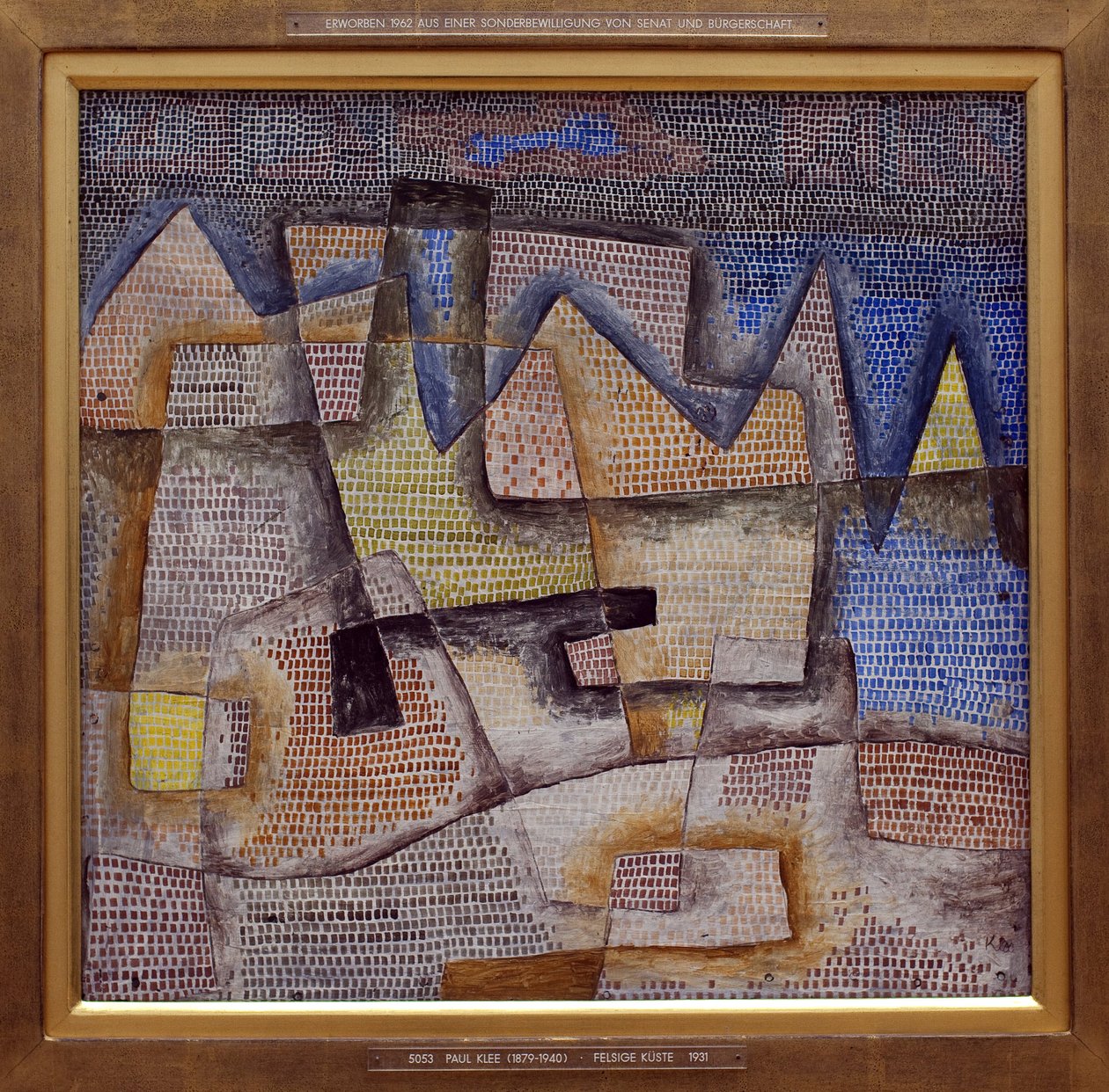 Kallioinen rannikko. Paul Kleen (1879-1940) maalaus, öljy kankaalle tekijältä Paul Klee