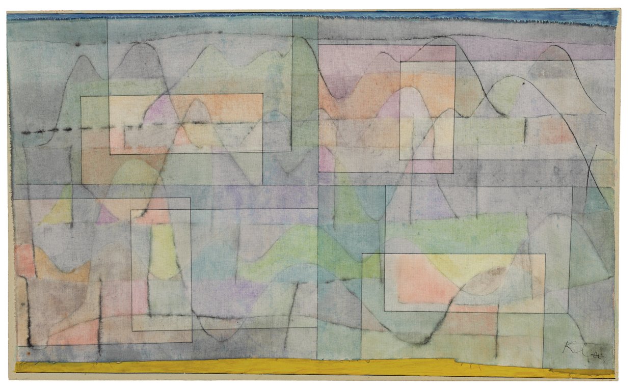 Asutus Hill Countryssa; Siedlung im Hugelland tekijältä Paul Klee