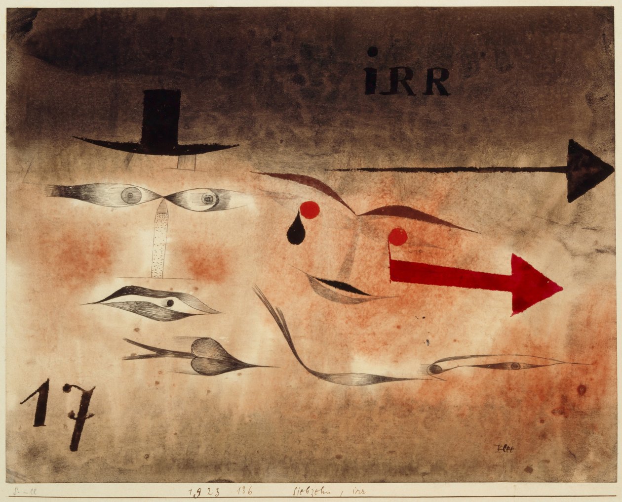 Seventeen, Insane, 1923. finlandès tekijältä Paul Klee