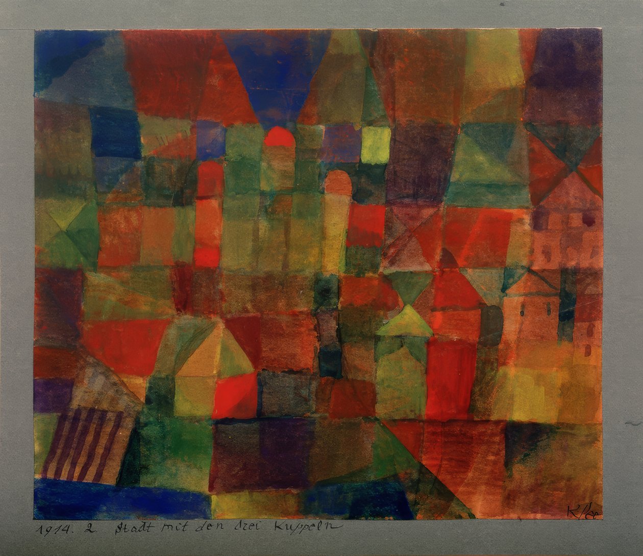 Kaupunki, jossa on kolme kupolia tekijältä Paul Klee