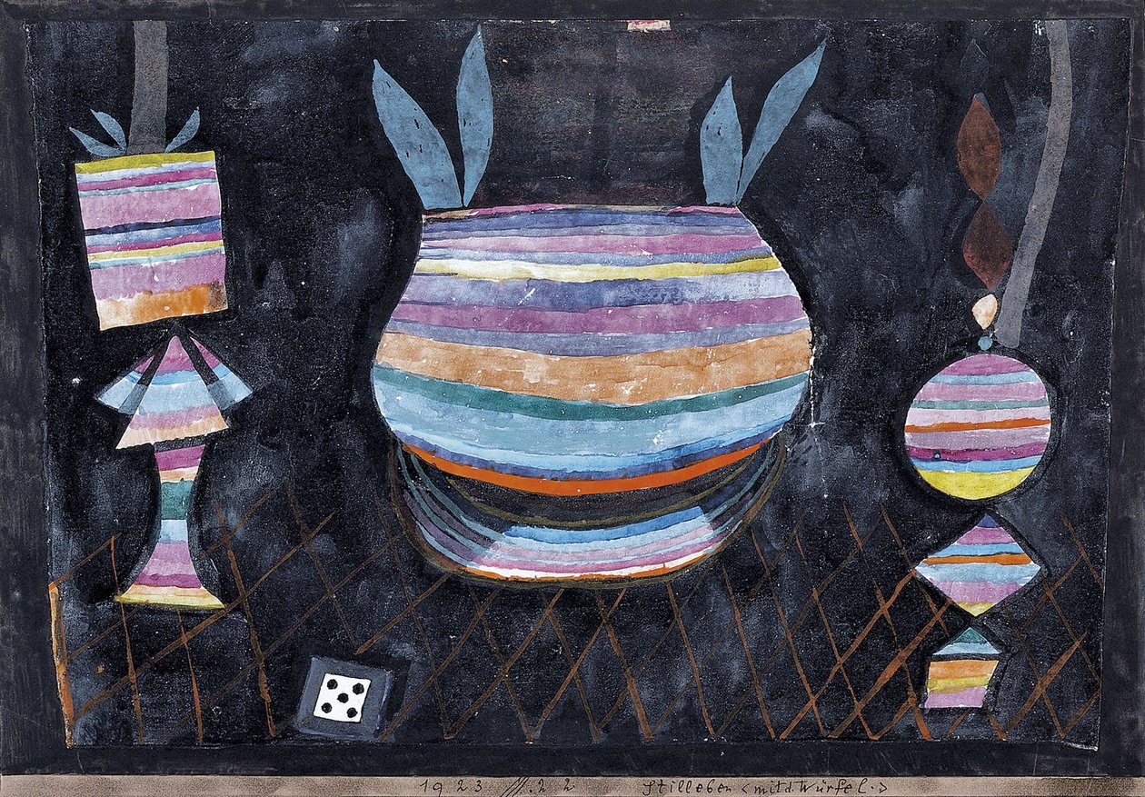 Asetelma nopan kanssa tekijältä Paul Klee