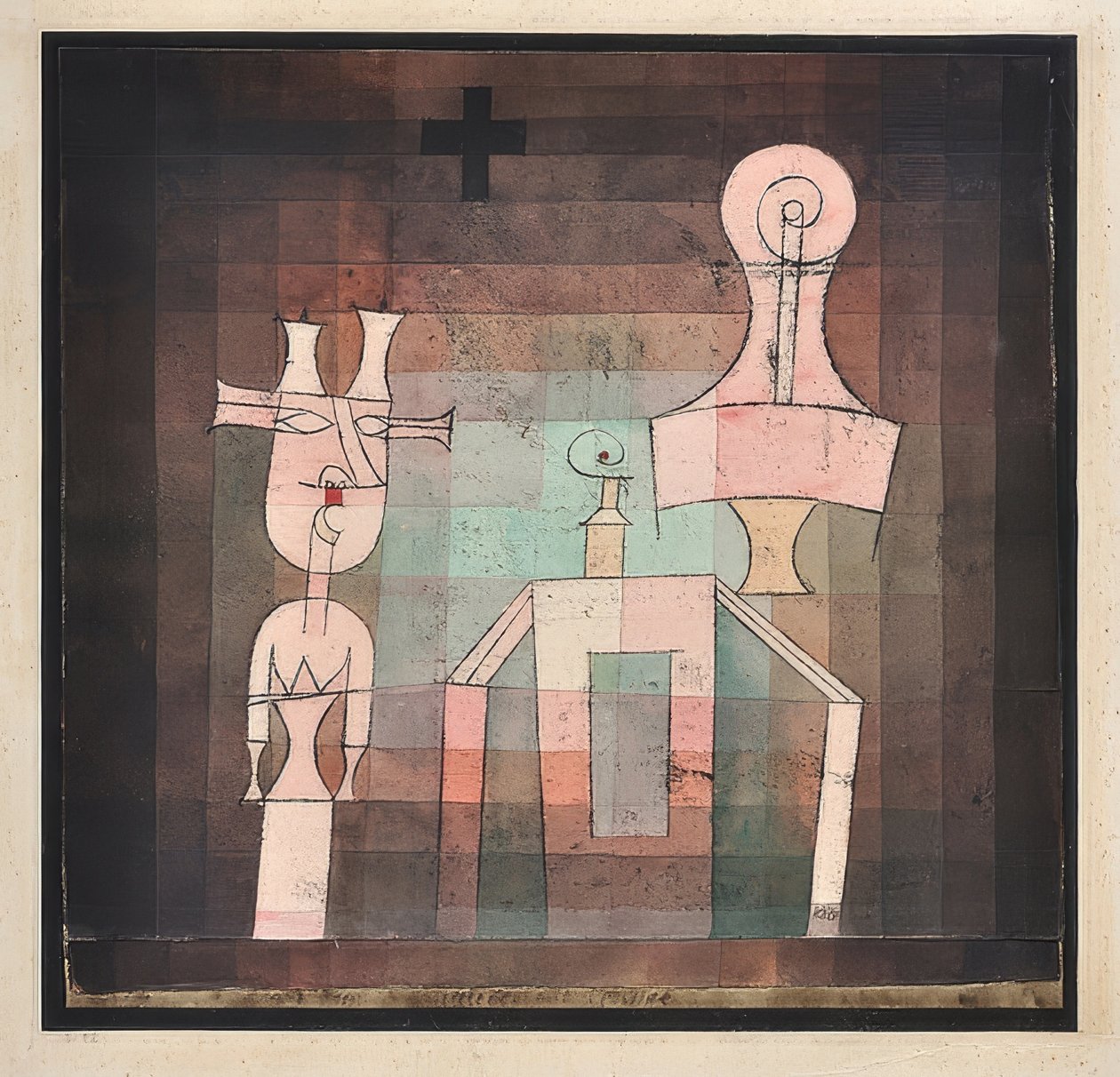 Asetelma veistosten kanssa. 1923 tekijältä Paul Klee