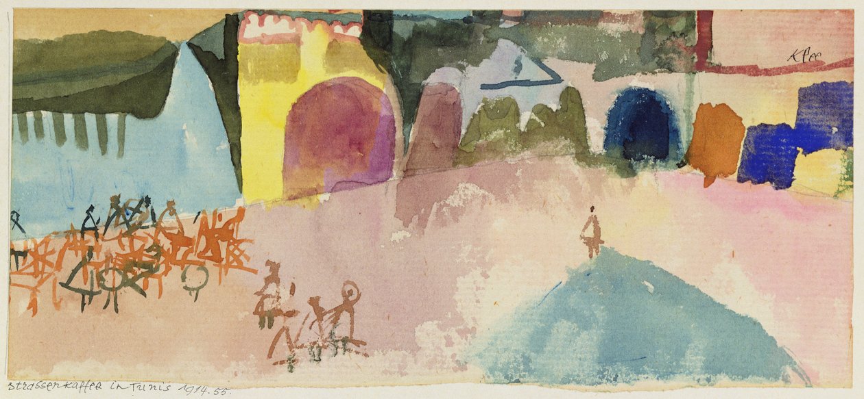 Street Cafe Tunisissa tekijältä Paul Klee