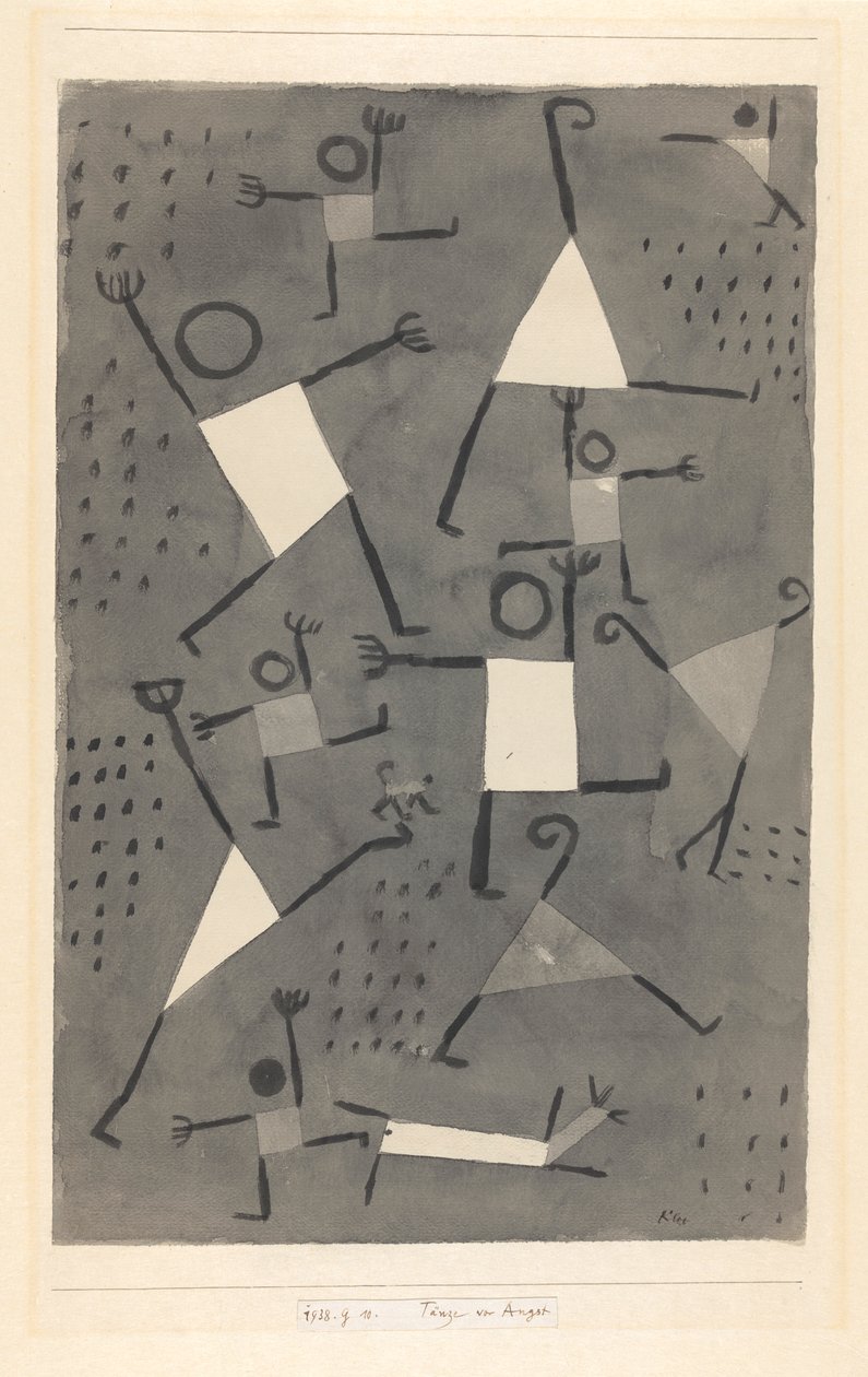 Pelon aiheuttamia tansseja, 1938. tekijältä Paul Klee