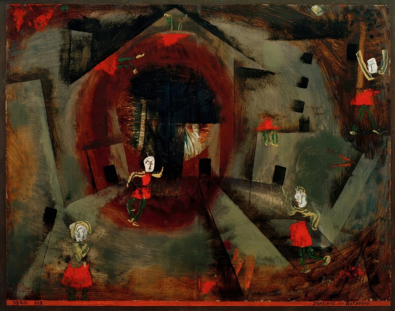 Tanzspiel der Rotröcke tekijältä Paul Klee
