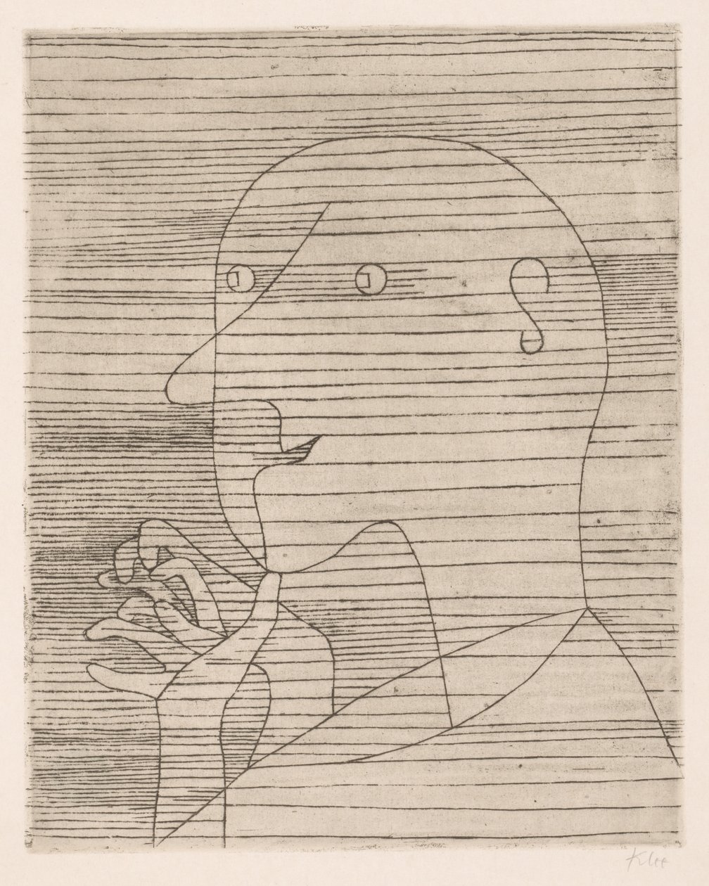 Laskeva vanha mies tekijältä Paul Klee