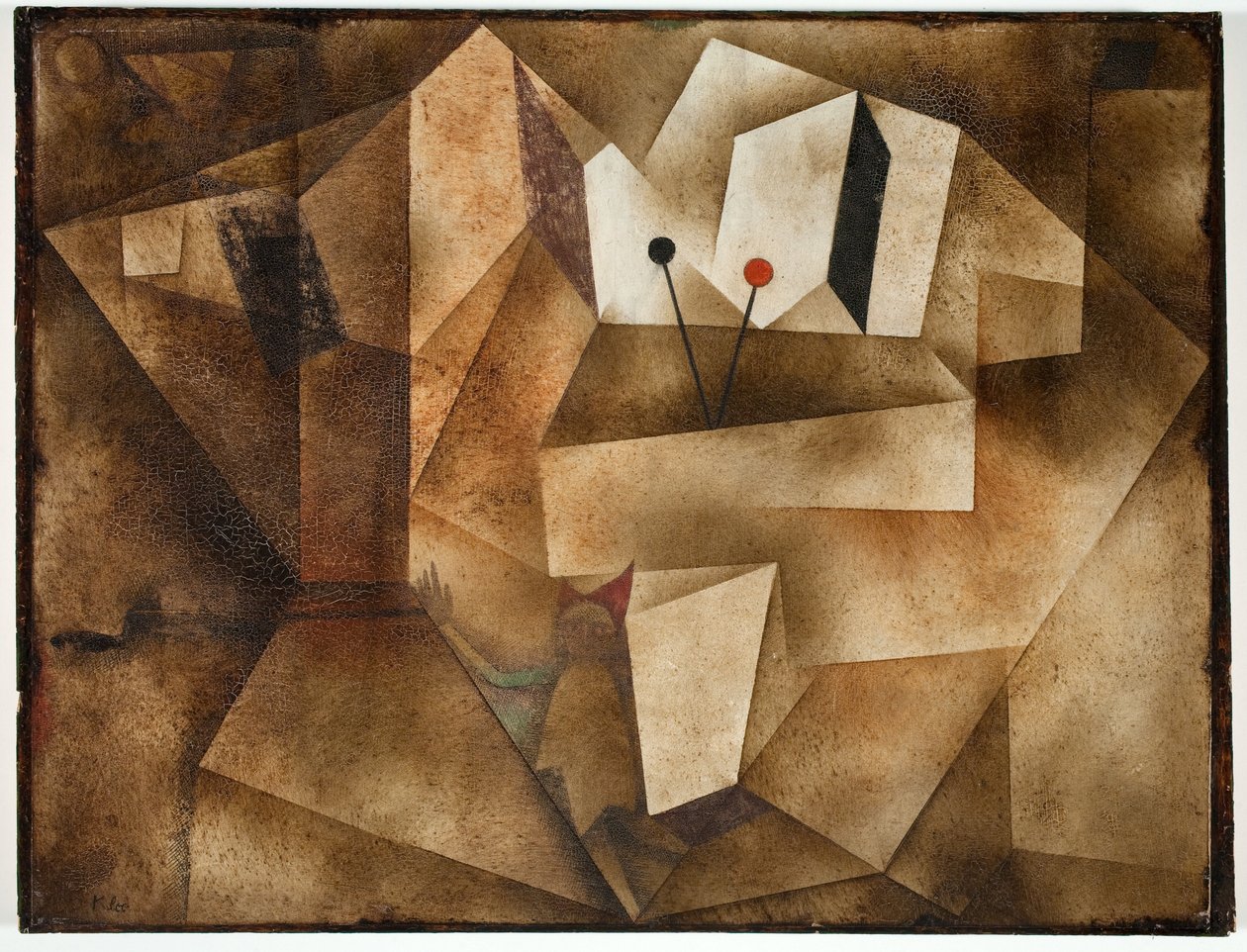 Kettledrum Organ (Die Paukernorgel) 1930 (öljy kartongille) tekijältä Paul Klee