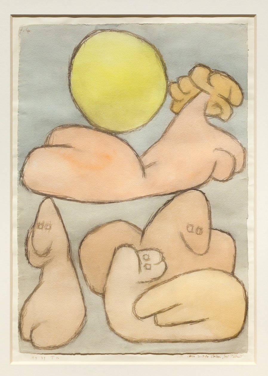 Vartalo ja hänen perheensä täysikuun kanssa tekijältä Paul Klee
