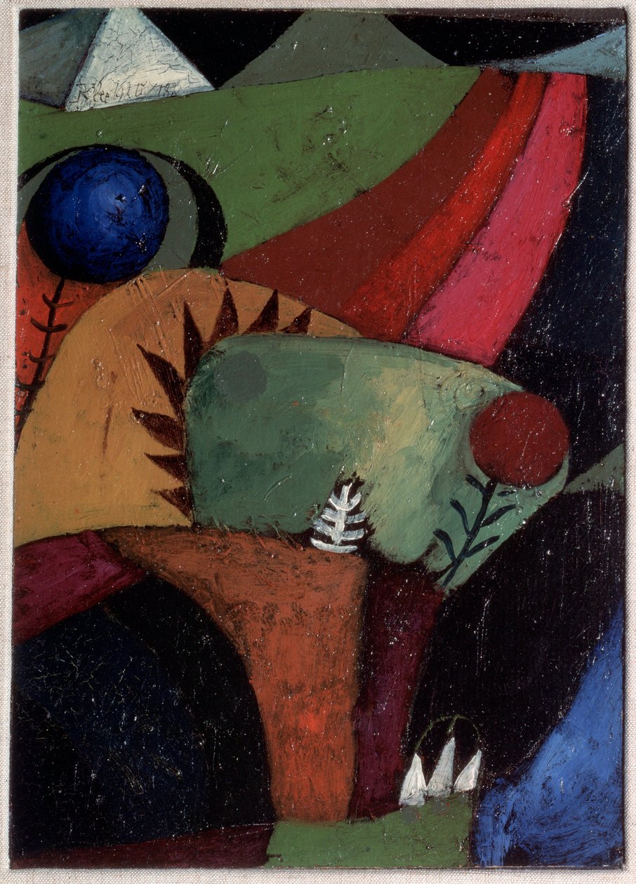 Kolme sinikelloa - maalaus tekijältä Paul Klee