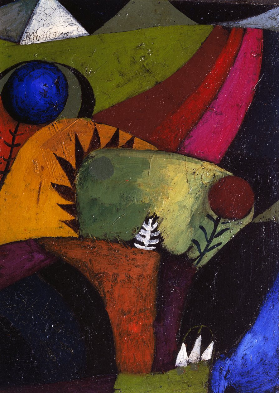 Kolme valkoista kellokukkaa tekijältä Paul Klee
