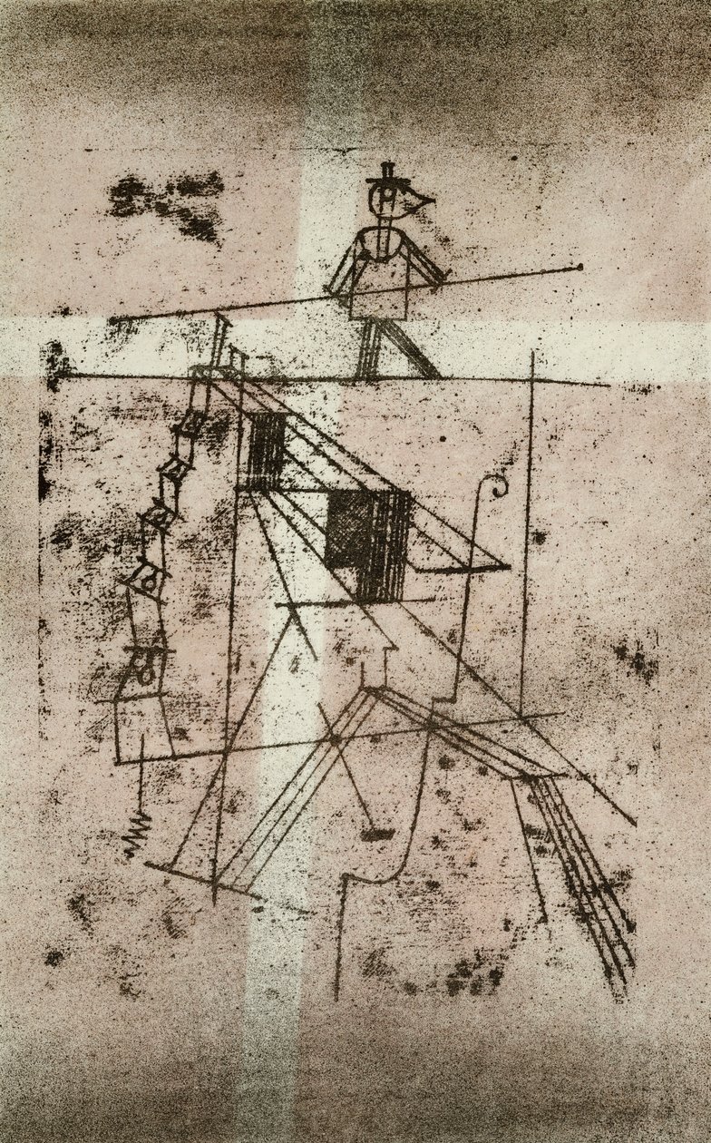 Nuorallatanssija; Seiltanzer (Kornfeld 95 IV b) tekijältä Paul Klee