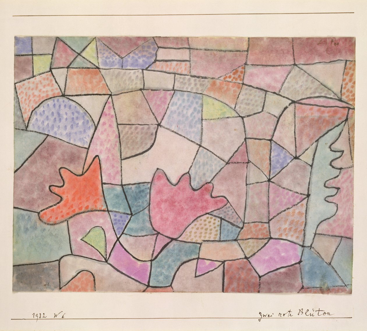 Kaksi punaista kukkaa tekijältä Paul Klee