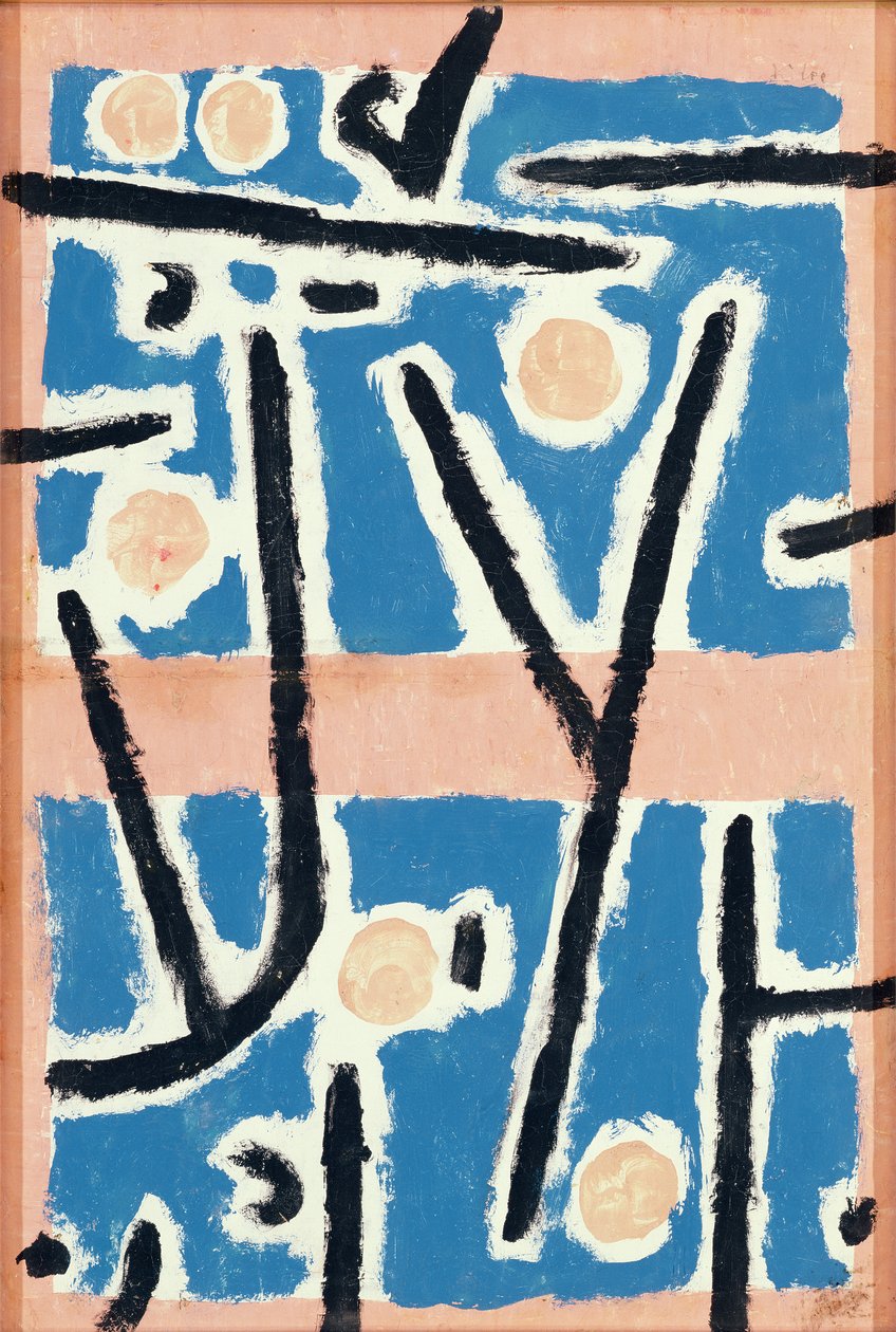 Nimetön (Signs of Growth) 1937 (värillinen tahna, tempera ja liitu paperille) tekijältä Paul Klee