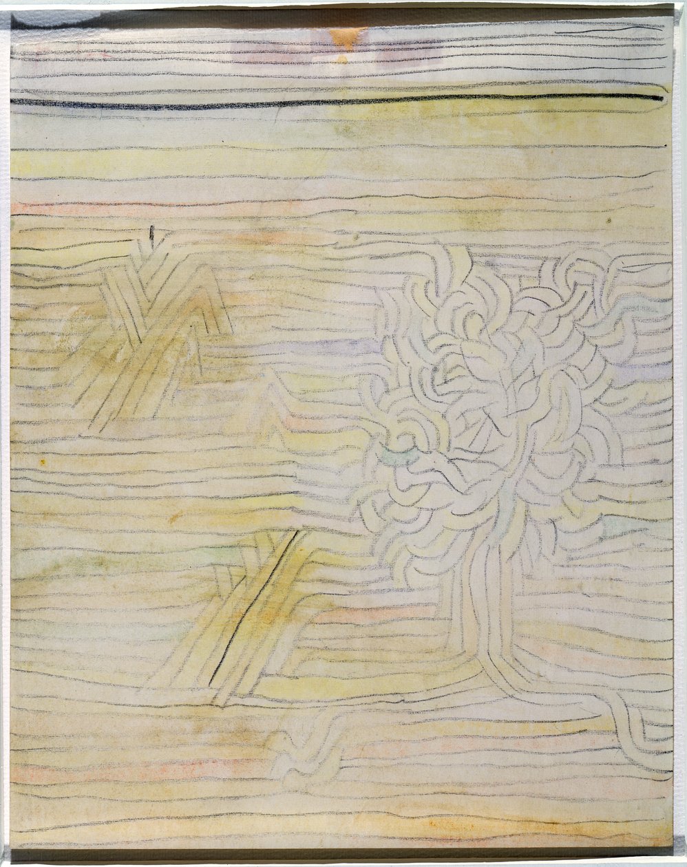Nimetön, n. 1934 (akvarelli ja liitu paperille) tekijältä Paul Klee
