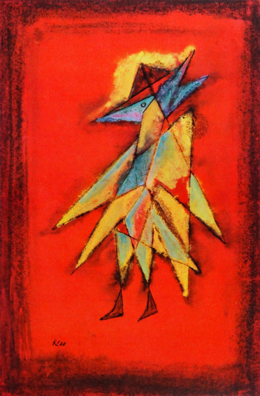 Visionary Birdman, n. 1930 (öljy kankaalle) tekijältä Paul Klee