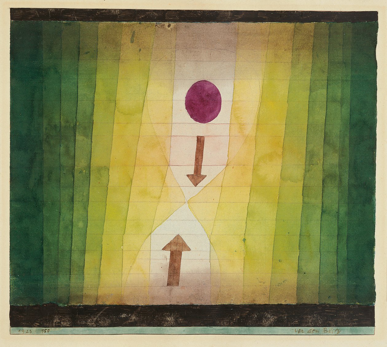 Vor dem Blitz ennen salamaa, 1923. tekijältä Paul Klee