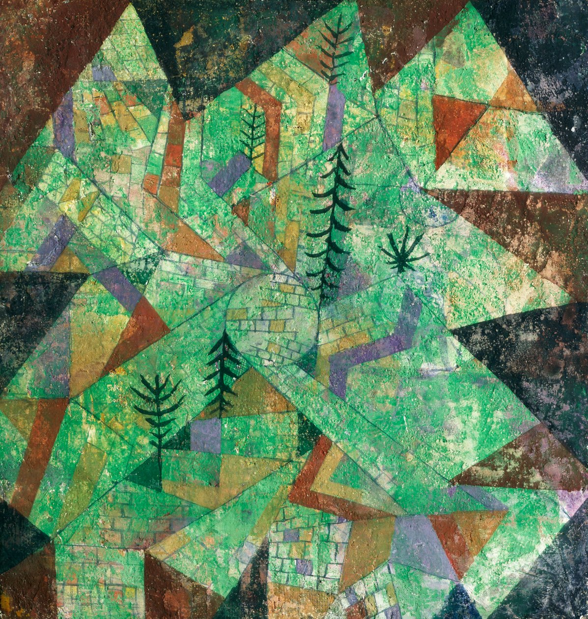Wald Bau (metsänrakennus) tekijältä Paul Klee