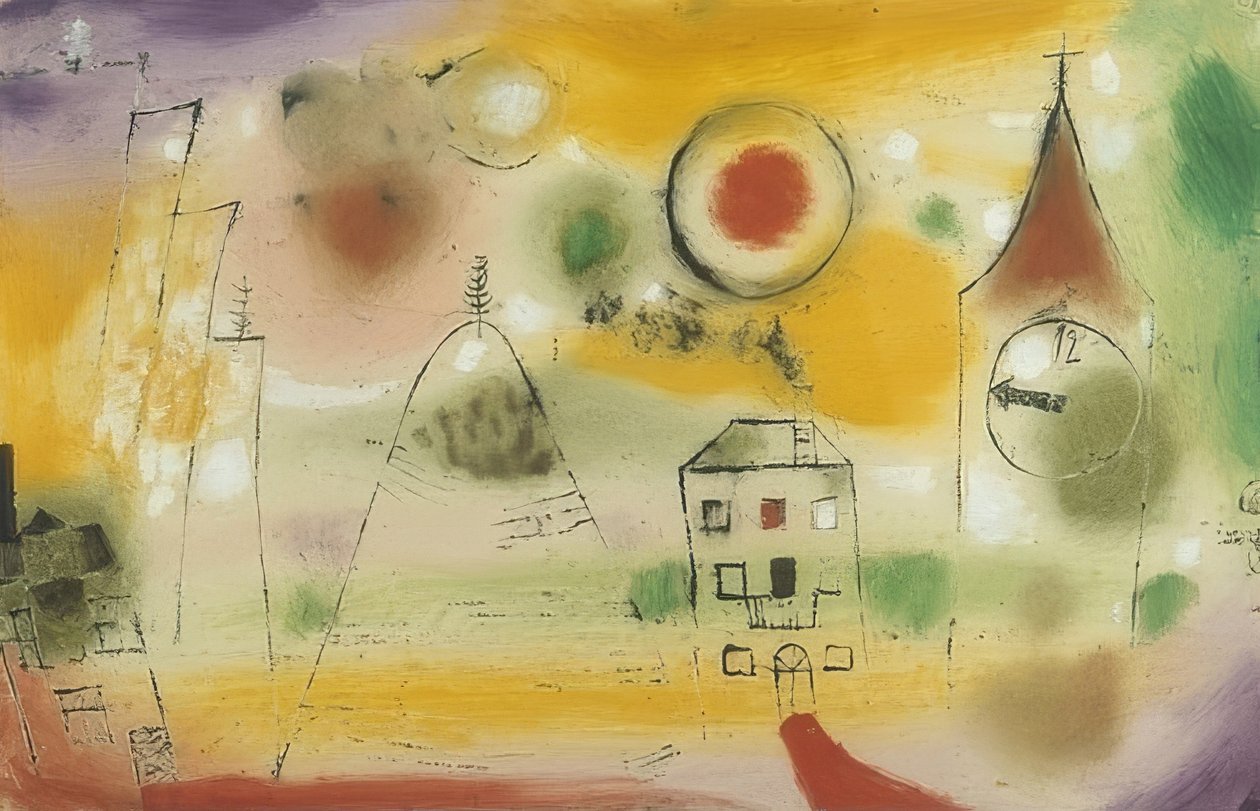 Talvipäivä, juuri ennen puoltapäivää. 1922 tekijältä Paul Klee