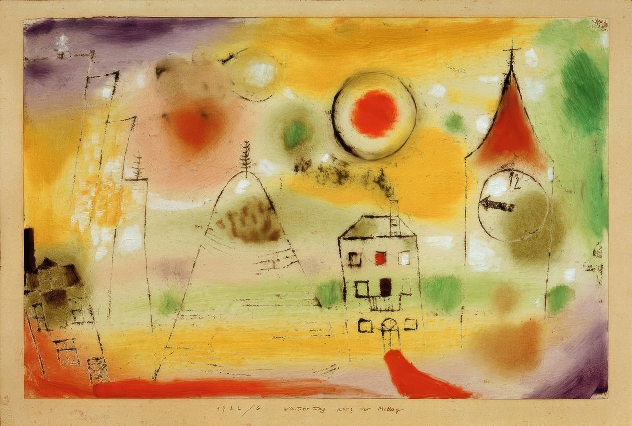 Talvipäivä hieman ennen keskipäivää tekijältä Paul Klee