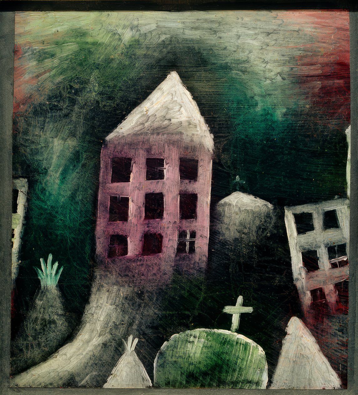 Zerstörter Ort tekijältä Paul Klee