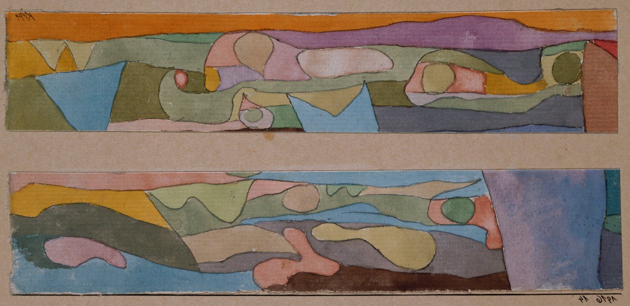 Kaksi pientä vesiväriä tekijältä Paul Klee