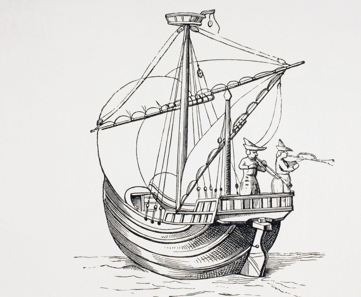 1400-luvun purjelaiva. tekijältä Paul Lacroix