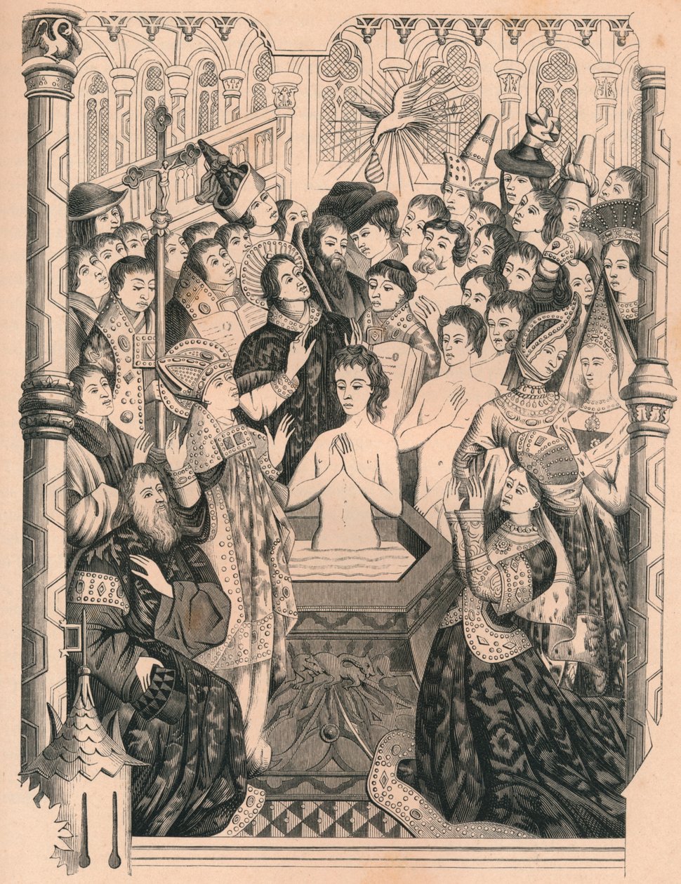 Kuningas Clovis I:n kaste, 1400-luku, 1849. tekijältä Paul Lacroix
