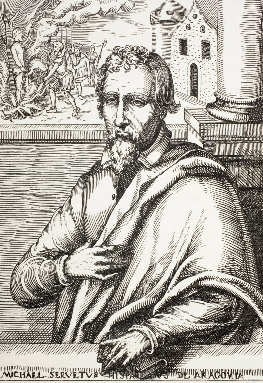Michael Servetus, joka tunnetaan myös nimellä Miguel Servet tai Miguel Serveto. tekijältä Paul Lacroix