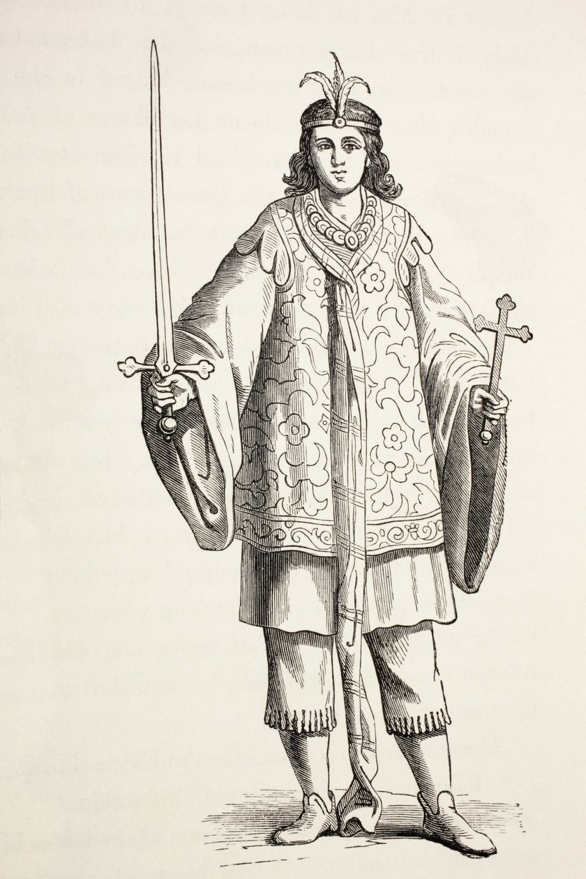 Prester Johanneksen sivu. Prester Johannes tunnettiin myös nimellä Presbyter Johannes. tekijältä Paul Lacroix