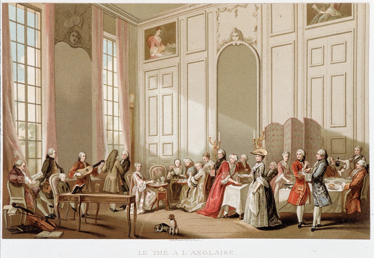 Englantilainen tyyli, "" 1700-luku - Instituutiot: käyttötavat ja puvut, Ranska 1700-1789", Paul Lacroix tekijältä Paul Lacroix