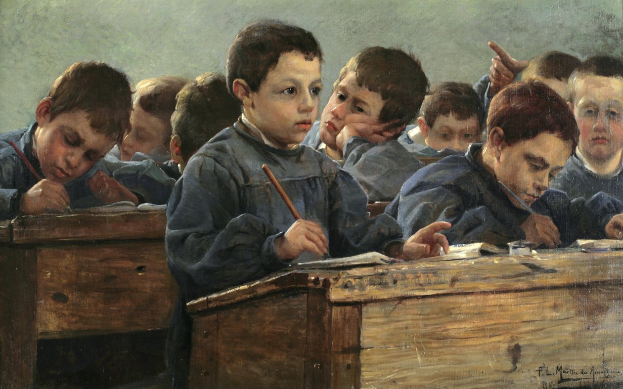 Luokkahuoneessa, 1886. tekijältä Paul Louis Martin des Amoignes
